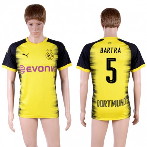 Dortmund #5 Bartra Yellow Soccer Club Jersey - Click Image to Close
